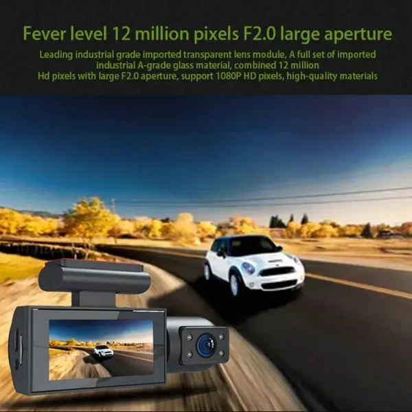 D16 Max Dual Dash Cam Front & Rear | 170° Wide-Angle, Night Vision, 32GB Support, Parking Monitor