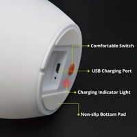 Adorable Silicone Night Light for Kids – Soft Touch Sensor LED Lamp with USB Rechargeable Battery