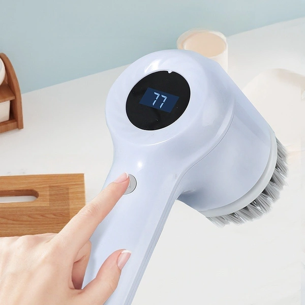 Multi-Functional Electric Dish & Bathroom Cleaning Brush – Rotating Scrubber for Kitchen & Home Cleaning
