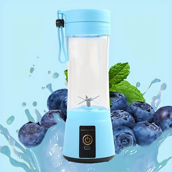 Portable Rechargeable Juicer Cup – USB Blender for Smoothies, Shakes & Juices | 6 Blades, 380ml, BPA-Free