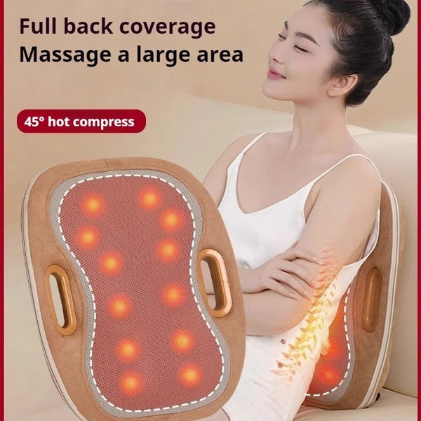 👉 Portable Shiatsu Neck & Back Massager with Heat | Butterfly Kneading Massage Pillow for Pain Relief