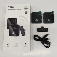 SX10 Wireless Lavalier Microphone – DSP Noise Reduction | Clip-On Mic | Plug & Play | Long Battery Life | For Mobile & Camera