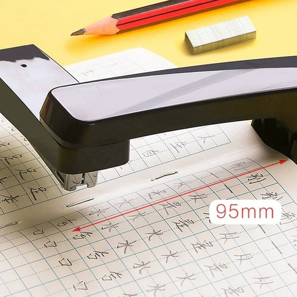 Deli No.0434 Manual Metal Rotary Stapler – Heavy-Duty Punch & Staple Combo Tool for Office & Craft Use
