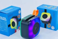 OK-444 Portable Party Speaker with RGB Lights, Wireless BT, Mic Input & Powerful Bass | 1Pcs
