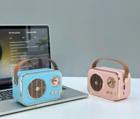 MZ M209 Mini Portable FM Radio Speaker with USB, TF Card & LED Light – Rechargeable Retro Look