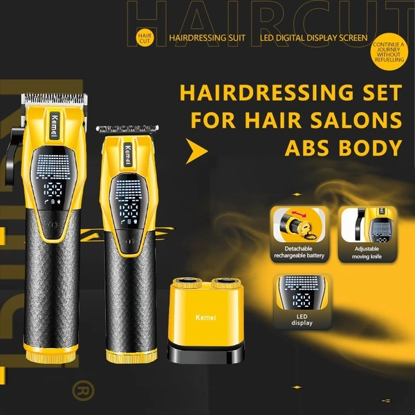 2025 KM‑8561 Pro Cordless Hair Clipper & Trimmer – 2500 mAh Long‑Life Battery