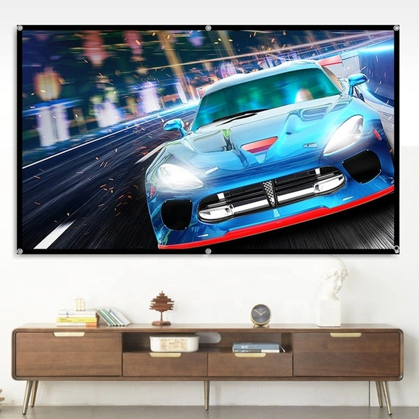 84-Inch Foldable Projector Screen for Home Theater & Outdoor Movies – Portable & Easy Setup