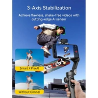 AOCHUAN 3-Axis Gimbal Stabilizer for Smartphone | Face Tracking, Auto Balance, Portable Tripod – Best for Vlogging & YouTube