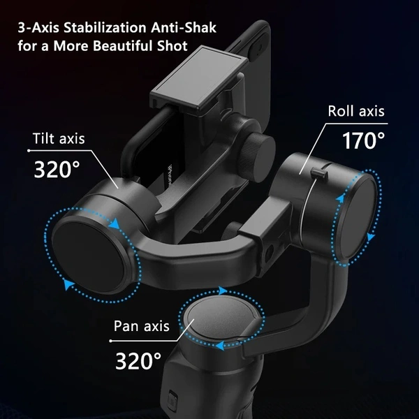 3-Axis Handheld Gimbal Stabilizer for Smartphone & Action Camera – High Precision Video Shooting