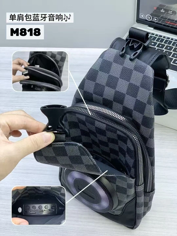 Sling‑Bag Wireless Speaker with FM, Subwoofer Bass & Power Bank – Portable Bluetooth Satchel