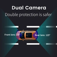 P85 Dual-Lens 2K 4G Dashcam – Front & Rear Recording, WiFi, GPS, Night Vision, Loop Recording