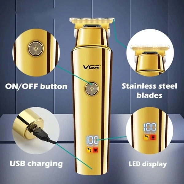 VGR V-947 Cordless trimmer – 2000mAh Battery, Stainless Steel Blades, 500 Min Runtime