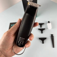 VGR V-981 Professional Hair Trimmer with Precision T-Blade & 3 Attachments – Cordless Salon Clipper