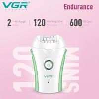 VGR V-705 Epilator for Women – 32 Tweezers System, LED Light, USB Rechargeable