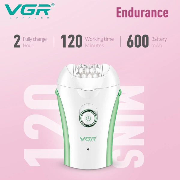 VGR V-705 Epilator for Women – 32 Tweezers System, LED Light, USB Rechargeable