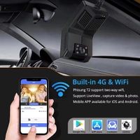 T2 4G WiFi GPS Dual Dash Cam – LTE, Night Vision, G-Sensor & Front + Inside Recording
