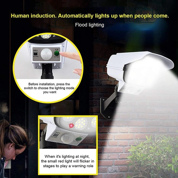 77 SMD Solar Power Sensor Lamp | Simulation Monitoring Wall Lamp with Motion Sensor 2178T