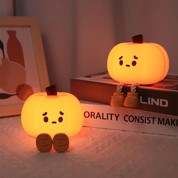 Cute Silicone Kids Night Light | Dimmable & Rechargeable LED Lamp | Soft & Safe for Nursery & Bedroom