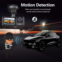 S-2 | 3-Channel 1080P Dash Cam – Front, Inside & Rear | Night Vision, Loop Recording, G-Sensor, Parking Mode | Car DVR Camera