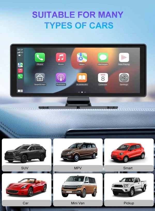 H19 | 3-in-1 10.26” Touchscreen Dash Cam | Front & Rear Dual Camera, Reverse Parking Assist, Night Vision, G-Sensor & Loop Recording