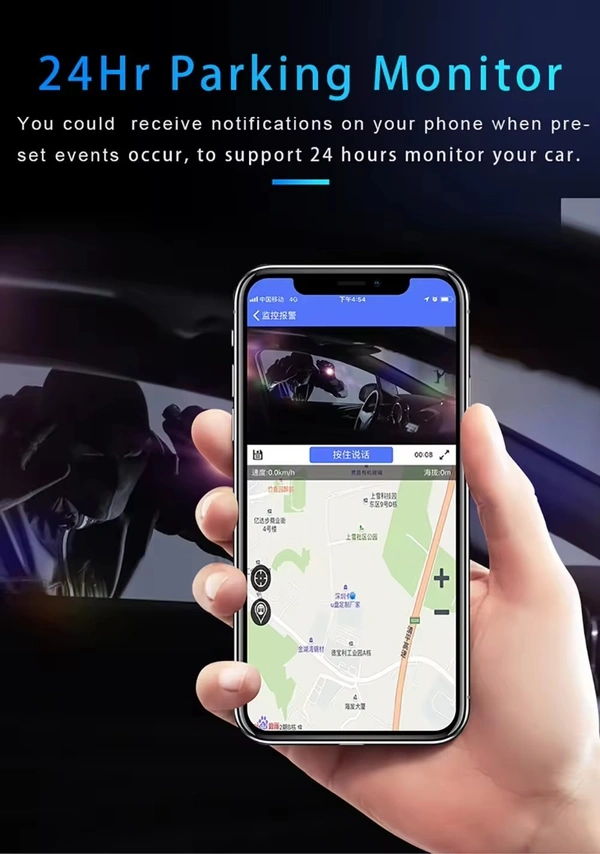 T2 4G WiFi GPS Dual Dash Cam – LTE, Night Vision, G-Sensor & Front + Inside Recording