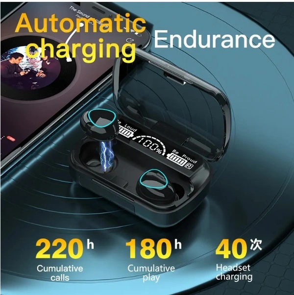 M10 TWS Wireless Headphones Bluetooth Earphone with Charging Box LED Sports Stereo Noise Canceling Earbuds