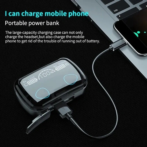 M10 TWS Wireless Headphones Bluetooth Earphone with Charging Box LED Sports Stereo Noise Canceling Earbuds