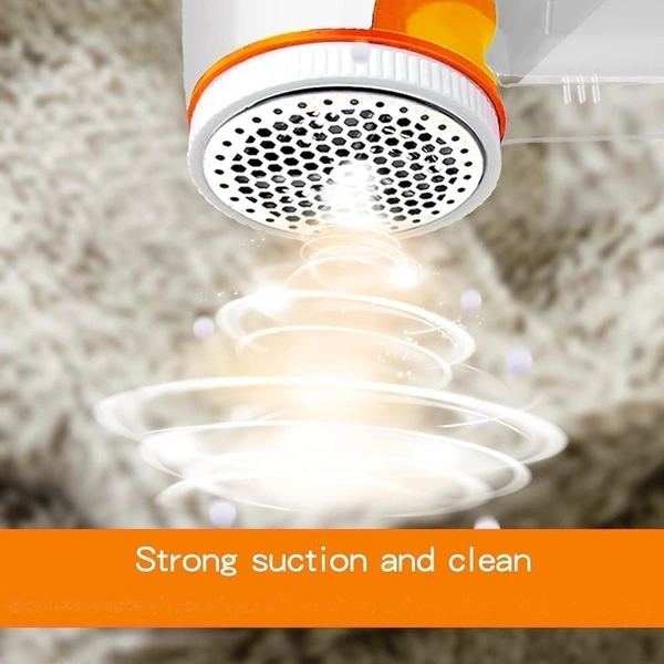 Lint Remover for Woolen Clothes, Electric Lint Remover, Best Lint Shaver for Clothes (White & Orange)
