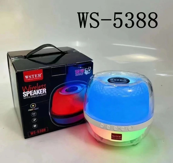 WS-5388 Transparent Colourful Light Bluetooth Speaker