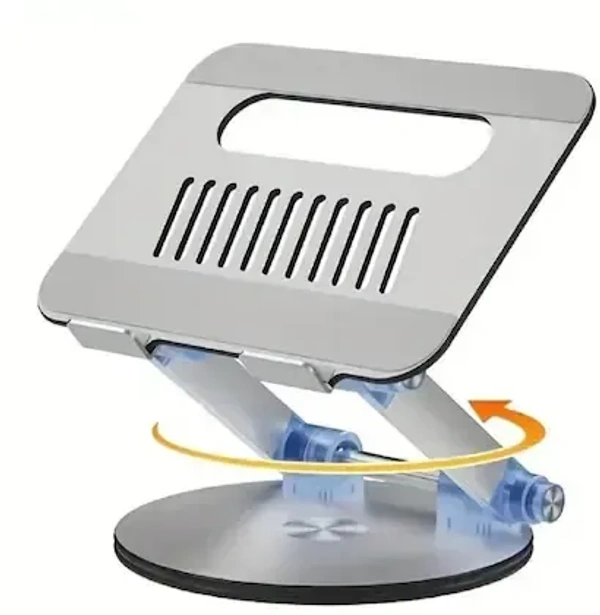 Aluminum Adjustable Ergonomic Laptop Stand with Push-Button – Foldable & Heat Dissipation