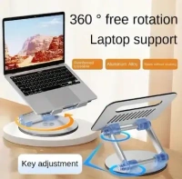 Aluminum Adjustable Ergonomic Laptop Stand with Push-Button – Foldable & Heat Dissipation