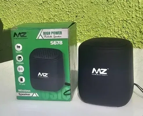 MZ S678 Wireless Bluetooth Speaker – 5W High Bass, FM Radio, TWS, TF Card, Portable Speaker