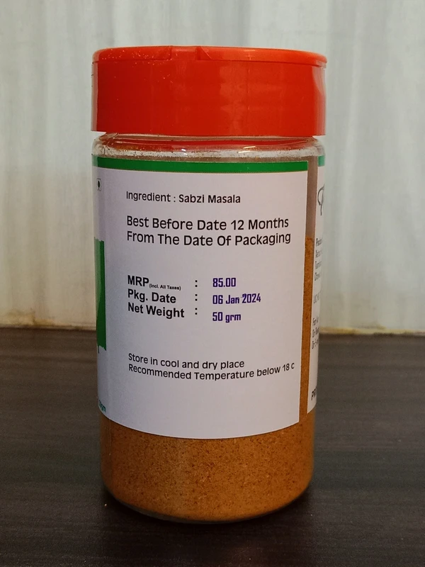 Xetoc Farmsganic Premium Sabzi Masala, 50gm