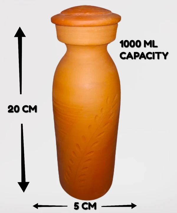 Terracotta Water Bottle 1 Litre 