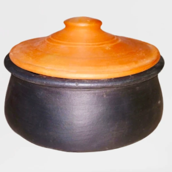 Black Clay Cooking Pot 3 Litres 