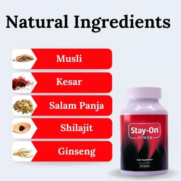 Stay-On Power Capsules - ( 1 Bottles X 10 Capsules)