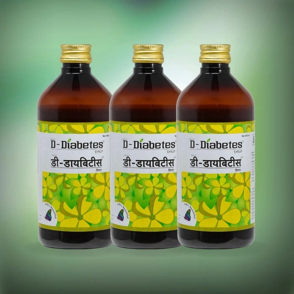 D-Diabetes Smart Syrup – Herbal Blood Sugar Support with Ayurvedic Ingredients (3 Bottles x 450ml) - 3  Bottles X 450ml
