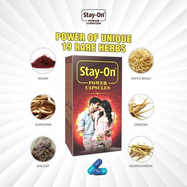 Stay-On Power Capsules - 60 Days Pack ( 4 Bottles X 30 Capsules )