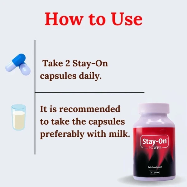 Stay-On Power Capsules - ( 1 Bottles X 10 Capsules)