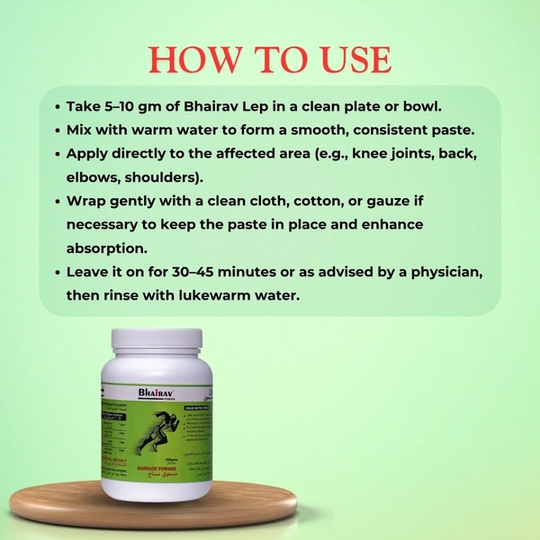 Bhairav Lep – Herbal Pain Relief Paste for Joints & Muscles (10 Sachets x 10g) - 10 Sachets X 10 Gram