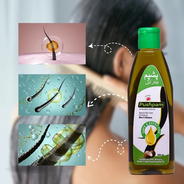 Pushpam Hair Oil – Herbal Hair Growth & Scalp Nourishment Oil for Strong, Shiny Hair (200ml) - 