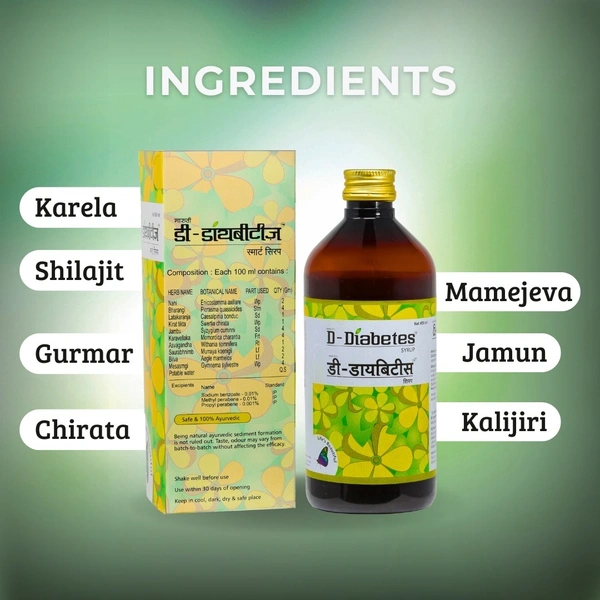 D-Diabetes Care Kit – Herbal Blood Sugar Support with Syrup & Powder (2 Syrups + 2 Powders | 450ml + 100g Each) - 2 Syrups + 2 Powders | 450ml + 100g Each