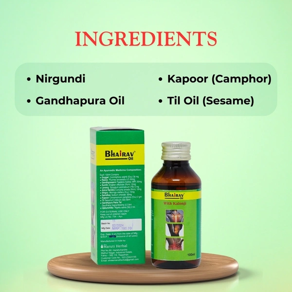 Bhairav Pain Care Kit – Ayurvedic Massage Oil for Joint & Muscle Pain Relief (100ml) - 100ml