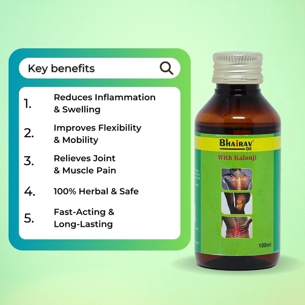 Bhairav Pain Care Kit – Ayurvedic Massage Oil for Joint & Muscle Pain Relief (100ml) - 100ml