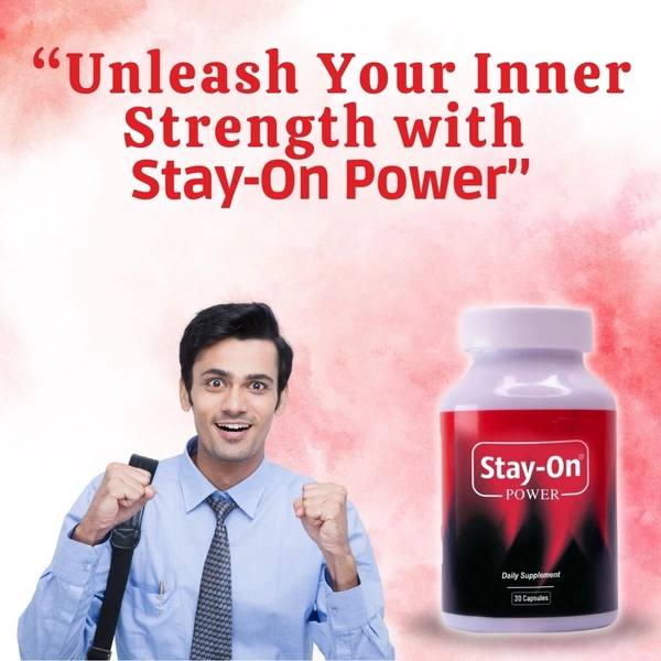 Stay-On Plus Capsules Ayurvedic Supplement for Vitality, Stamina and Energy - 60 Capsules