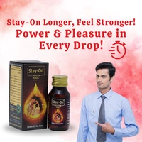 Stay-On Power Oil – Strength & Vitality Massage Oil for Men (1 x 30ml Bottle) - 1 Bottles X 30 ml