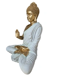 Golden White Buddha 14 Inch - 14 INCH