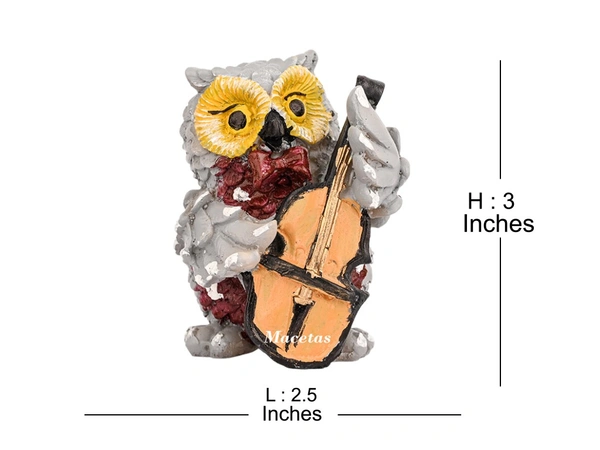 Musical Owl Set Of 4 - 4 Inch