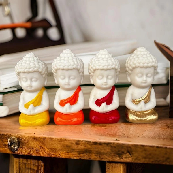 Miniature Buddha Staue Set Of 4 - 3 Inch