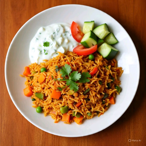Spicy Veg Tawa Rice Pulao 